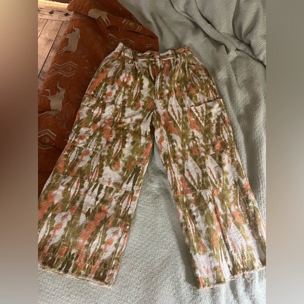 Urban Outfitters Tribal Green and Orange Patterned Pants